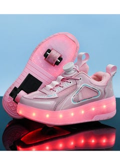 اشتري New Four-Wheel Skate Shoe Luminous Pulley Shoes في الامارات