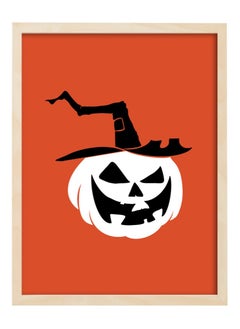 Buy Halloween Spooky Pumpkin Framed Poster 30x40cm - Spooky Halloween Wall Art Decor for Kids' Rooms, Home, Nursery, or Party - Trick or Treat Halloween Decoration Gift in UAE