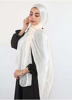 Buy Elegant Shiny Scarf Light Beige For Women in Egypt