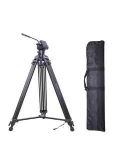 Buy CP-VT10 Professional Heavy Duty Aluminum Alloy Video Tripod 360° Degree Fluid Drag Head Max Height 170cm Compatible with Sony Canon Nikon DSLR Shooting Load up to 10KG in UAE