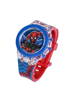 Buy Children's Cartoon Light-Emitting Watch Marvel Spider-Man Boys And Girls With LCD Display Flashing Light Electronic Toy Watch in UAE