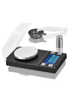 Buy Mini Lab Carat Powder Scale Pan, Digital Pocket Scale 50 x 0.001g, with Calibration Weights Tweezers, Scale, LCD Display in UAE