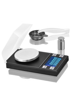 اشتري Mini Lab Carat Powder Scale Pan, Digital Pocket Scale 50 x 0.001g, with Calibration Weights Tweezers, Scale, LCD Display في الامارات