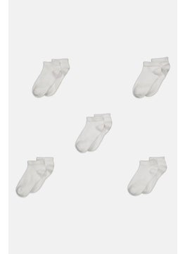 اشتري Toddlers Girl 5 Pair Ankle Socks, White في الامارات