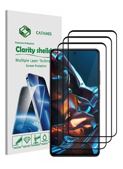 اشتري 3 Pack For Xiaomi Poco X5 Pro Screen Protector Scratch and Shatter Resistant Full Glue Back في الامارات