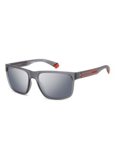 Buy Men's Polarized Rectangular Shape  Sunglasses PLD 2157/S GREY 43 - Lens Size: 43 Mm - Mtt Grey in UAE