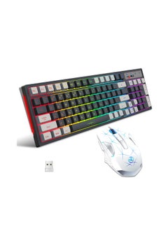 Buy Wireless Keyboard and Mouse set RGB Backlit Mouse and 96-key Gaming Keyboard in Saudi Arabia