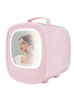 Buy Mini Fridge for Skincare Refrigerator Portable Dual-Use Car Home Fridge Beverage Refrigerators Freezer Cooler Warmer Keep Fresh for Car Home Pink in UAE