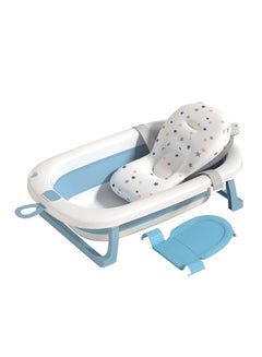 Buy BONITA Portable Baby Bathtub with Temperature-Sensing Thermometer & Bathmat Cushion: Non-Slip Foldable Bath Tub, Infant Shower Basin, Newborn Toddler Bathing Support | Bath Organizers in UAE