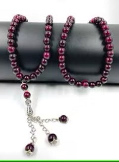 Buy Natural Red Agate Stone 99 Beads Tasbih in UAE