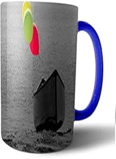 Buy Printed Multicolor Mug - Blue Handle, 24092021.1905 in Egypt