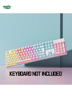 اشتري Zifriend 130 مفاتيح أبيض ABS ABS شفاف بودنغ OEM Keycaps في الامارات