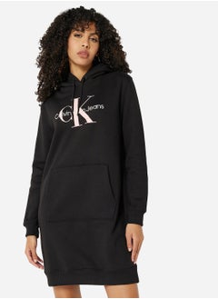 Buy Iconic Logo Oversized Hooded Dress in UAE