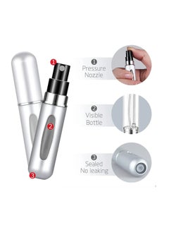 Buy Refillable Perfume Portable Spray Bottle Mini Perfume Travel Perfume Sprayer Travel Sprayer Perfume Spray Bottle Silver Color in Saudi Arabia