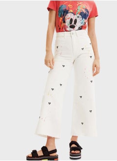 Buy Printed High Waist Jeans in UAE