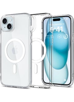 اشتري Magnetic Designed for iPhone 15 Case 6.1 Inch, Strong Magnets Non-Yellowing Military Grade Protection Compatible with MagSafe Protective Slim Cover Clear في الامارات