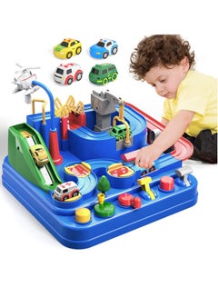 Buy Car Adventure Toy City Rescue Preschool Educational Rail Car Parent-Child Interactive Racing Kids Toy Puzzle Car Track Parking Playsets for 3 4 5 6 7 8 Year Old Boys Girls in UAE