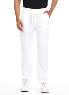 Buy COTTON WHITE CARGO PANT in UAE