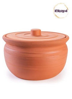 اشتري Luksyol Clay Pot For Cooking, Large Pot, Big Pots For Cooking, Handmade Cookware, Cooking Pot, Terracotta Pot, Terracotta Casserole, Unglazed Clay Pots For Cooking, Dutch Oven Pot With Lid 10.6 in في الامارات