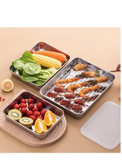 Buy Stainless steel roasting tray with grill rack in Egypt