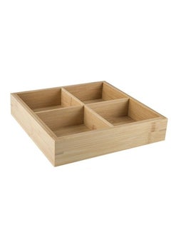 Buy Bamboo Storage Trays, Food Trays with 4 Meals, Food Trays for Desserts, Fruits, Suitable for Party/Family Dinner/Holidays in Saudi Arabia