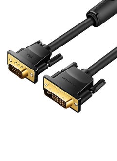 اشتري كابل محول فينشين بمنفذ 24+5 DVI ذكر إلى منفذ VGA أسود في الامارات