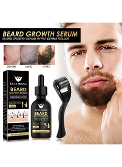 Buy Beard Growth Serum Hyper Derma Roller- Men Rosemary oil Moustache  Growth Enhancer ​Anti Hair Loss Care Serum with Beard Rolle 60ml in Saudi Arabia