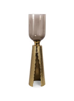 Buy Alam Pillar Candle Holder, Gold - 18x71 cm in UAE