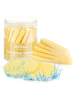 Buy 50-Piece Cellulose Cleaning Sponge Set Facial cleaning Sponge Compression Make Up Removal in Saudi Arabia