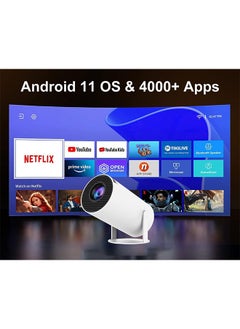 Buy 40"-130" Smart Mini Projector 5G WIFI, Support 4K, Big Screen Experience with Premium 360 Sound, 5.0 Bluetooth Movie Projector in UAE