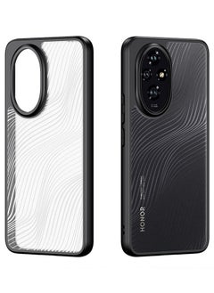 Buy Honor 200 5G Case, Military Grade Anti-Drop Slim Shockproof Frosted Back Cover, [SGS Dropproof Certification][Streamline Texture][Frosted Feel] Case Cover For Honor 200 5G, Black in Saudi Arabia