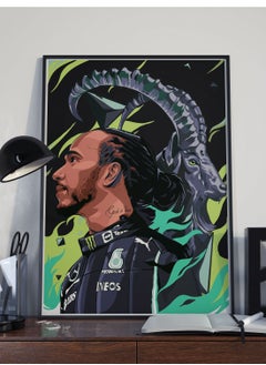 Buy Lewis Hamilton THE GOAT F1 W12 Mclaren Mercedes Amg F1 W12 Constructors Champion 2021 F1 Poster with Frame 30x40cm in UAE