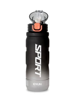 Buy sports water bottle with handle and straw unisex leakproof bpa free for outdoor school gym and office 1000ml black in Egypt