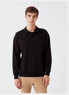 Buy Polo Neck Knitted Sweatshirt in UAE