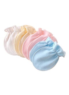 Buy Anti-grasping Anti-Scratching Baby Gloves, 0 - 6 Months, 4 Pairs in UAE