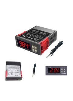 اشتري Versatile Fahrenheit Temperature Controller - STC-1000F,Machine Electronic Digital Display Temperature Controller Switch for Refrigerator, and Heated Blanket Control with Sensor (110-220V) في الامارات