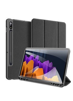 Buy For Samsung Galaxy Tab S8 Plus Case Smart Cover with Pencil Holder Flip Leather TPU Case for Tab S7 Plus S7 FE in Saudi Arabia