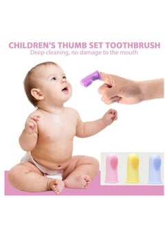 اشتري فرشاة أسنان للأطفال الرضع مع جرابات شعيرات تدليك ناعمة تصميم مريح في الامارات
