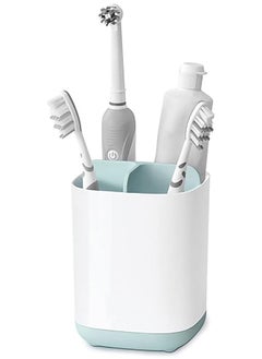 اشتري Toothbrush Holder with Anti-Slip Bottom-Made of PP and Abs Plastic Versatile Storage, Detachable for Easy Cleaning,3 Slots Electric Toothbrush and Toothpaste Holder Bathroom Organizer for Countertop. في الامارات