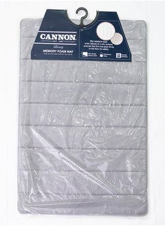 اشتري Cannon Memory Foam Bath Mat 1Pc 60X90Cm Grey في الامارات