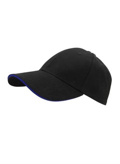 Buy Nenoush Plain Sandwich Baseball Cotton Classic and adjustable buckle closure Cap for Unisex Black Blue Sandwich in UAE