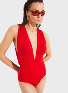 Buy V-Neck Swimsuit in UAE