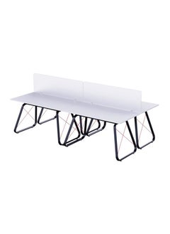 اشتري Ultimate GT-010 Carbon Fiber PVC & MDF Gaming Table - Premium White (Set of 4) في الامارات