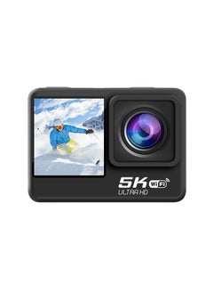 اشتري 5K WiFi Action Camera 170° Wide Angle, Anti-Shake Action Camera Waterproof Remote Control Action Camera with Remote Control and Accessories في الامارات