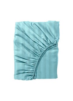 اشتري Tulip (Sea Green) Queen Size Fitted Sheet,Duvet cover and Pillow Covers with 1 cm Satin Stripe (Set of 6 Pcs) 100% Cotton, Soft and Luxurious Hotel Quality Bed linen-300 TC في الامارات