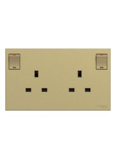 Buy Schneider Electric Avataron C Switched Socket E87T25_WG, 2 Gangs, 13A Wine Gold 250 V in UAE