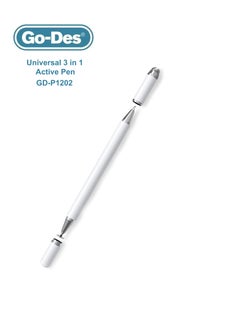 اشتري Go-Des Universal 3 in 1 Active Capacitive Pen GD-P1202 - White في السعودية