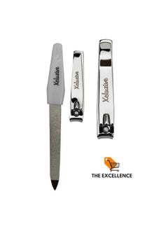 Buy Xcluzive Set Of 2 Nail Clippers + Nail File, Pack Of 1 in UAE