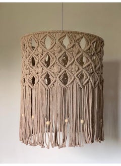 Buy Macrame Hanging Lantern,Boho Pendant Lamp,Tassel in Egypt