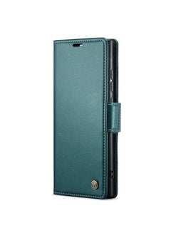 Buy Flip Wallet Case For Samsung Galaxy Note 20 Ultra [RFID Blocking] PU Leather Wallet Flip Folio Case with Card Holder Kickstand Shockproof Phone Cover (Green) in Egypt